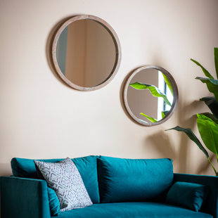 Ivy Bronx Mirror Round 57Cm Natural | Wayfair.co.uk